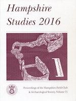 Vol 71, 2016, Hampshire Studies - front cover