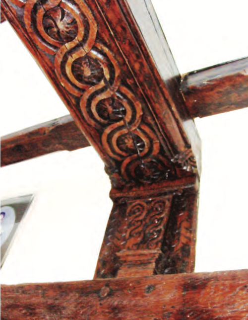 Hall ceiling in Deane College, Sparshalt