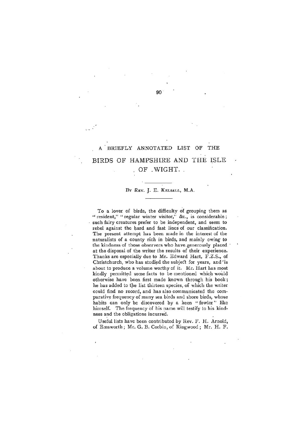 Birds of Hampshire & Isle of White